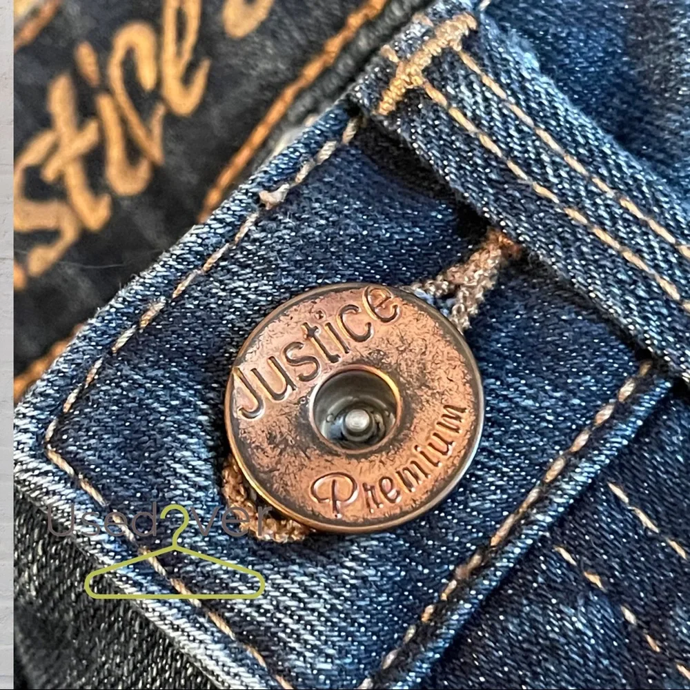 JUSTICE JEANS ZIPPER DETAILING SZ 10R